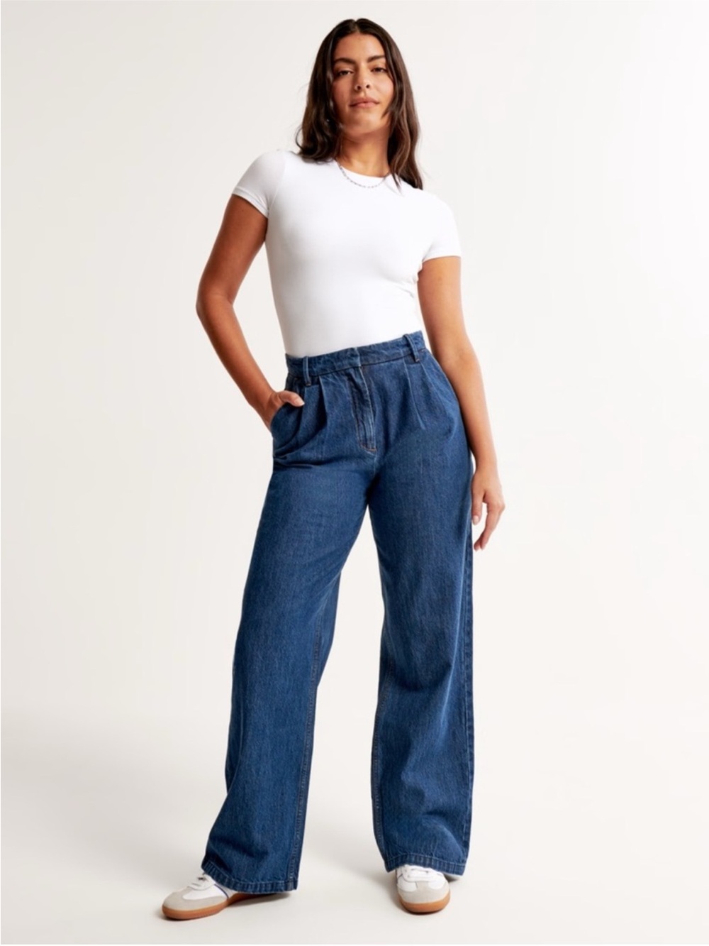 Abercrombie & Fitch Sloane Tailored Jean Wide Leg Straight Denim High Rise 29